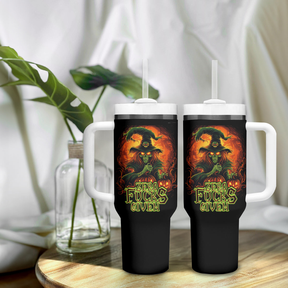 Witch Skull Tumbler With Handle Witches With Hitches