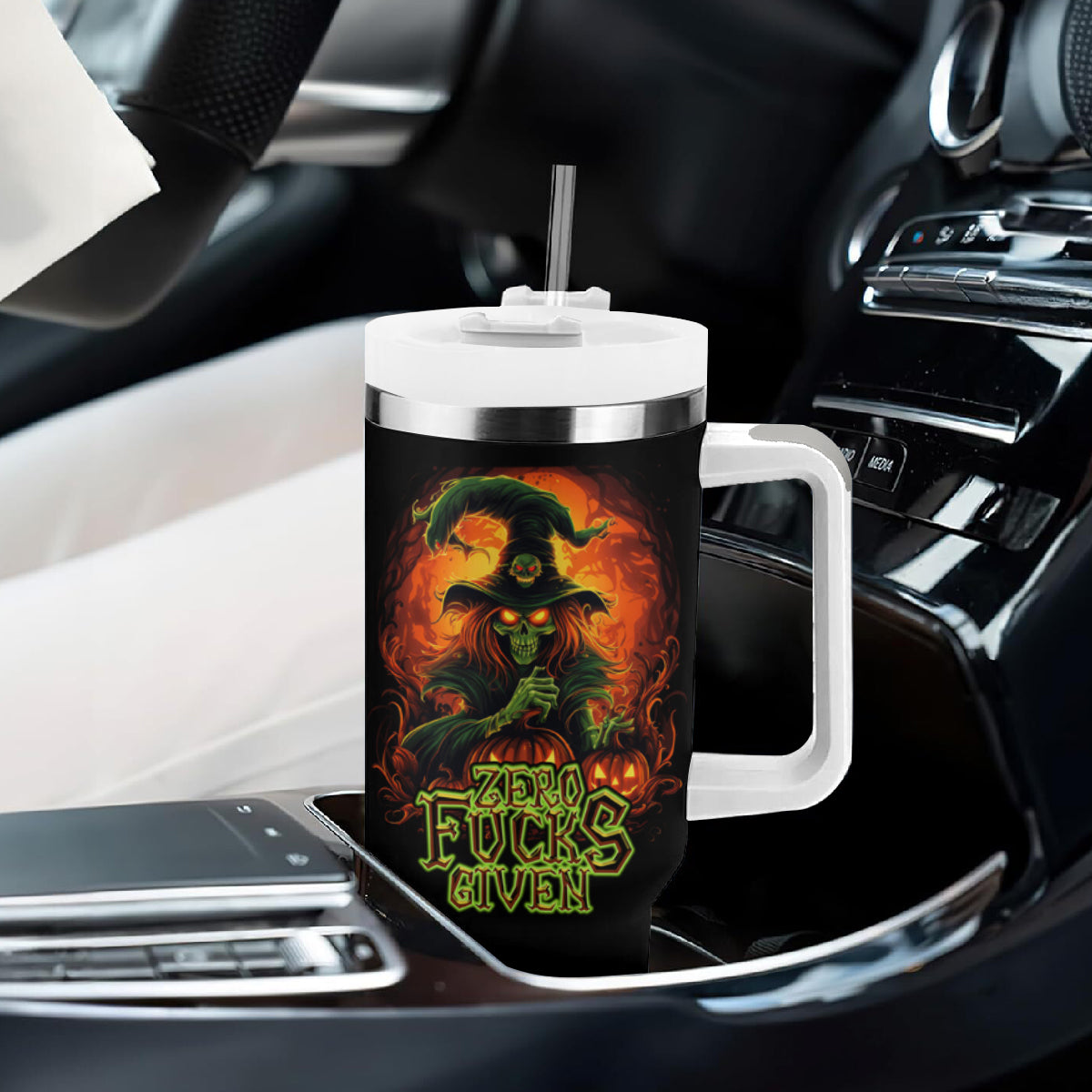 Witch Skull Tumbler With Handle Witches With Hitches