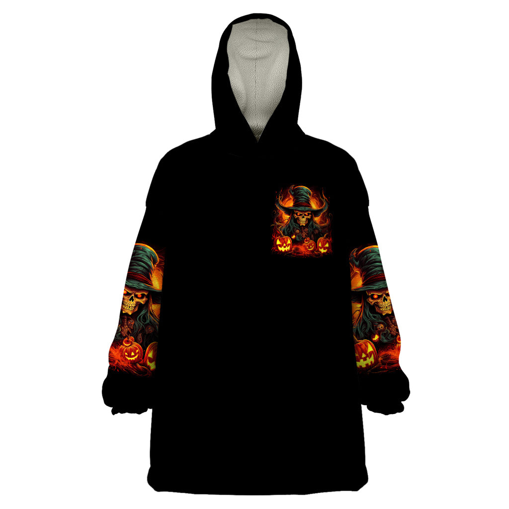 Witch Skull Wearable Blanket Hoodie Witches With Hitches