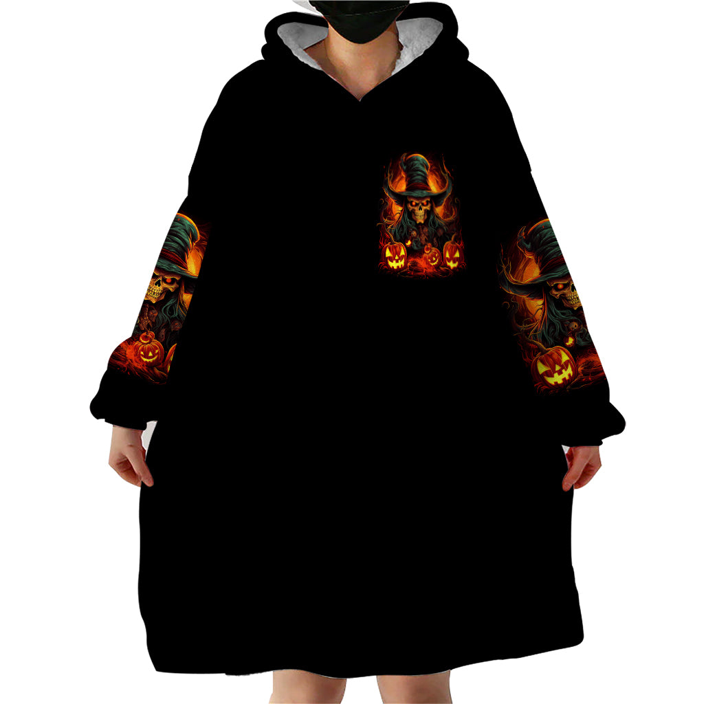 Witch Skull Wearable Blanket Hoodie Witches With Hitches