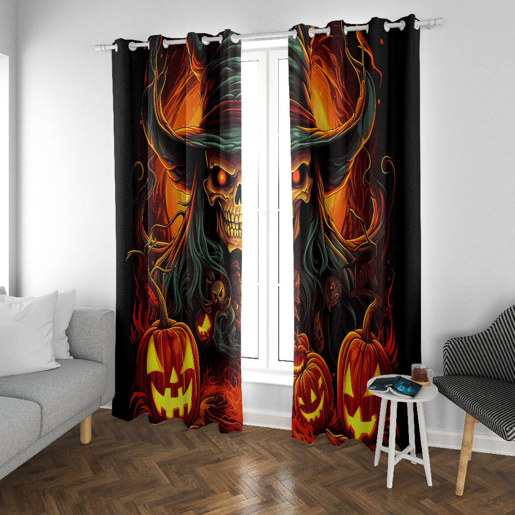 Witch Skull Window Curtain Witches With Hitches