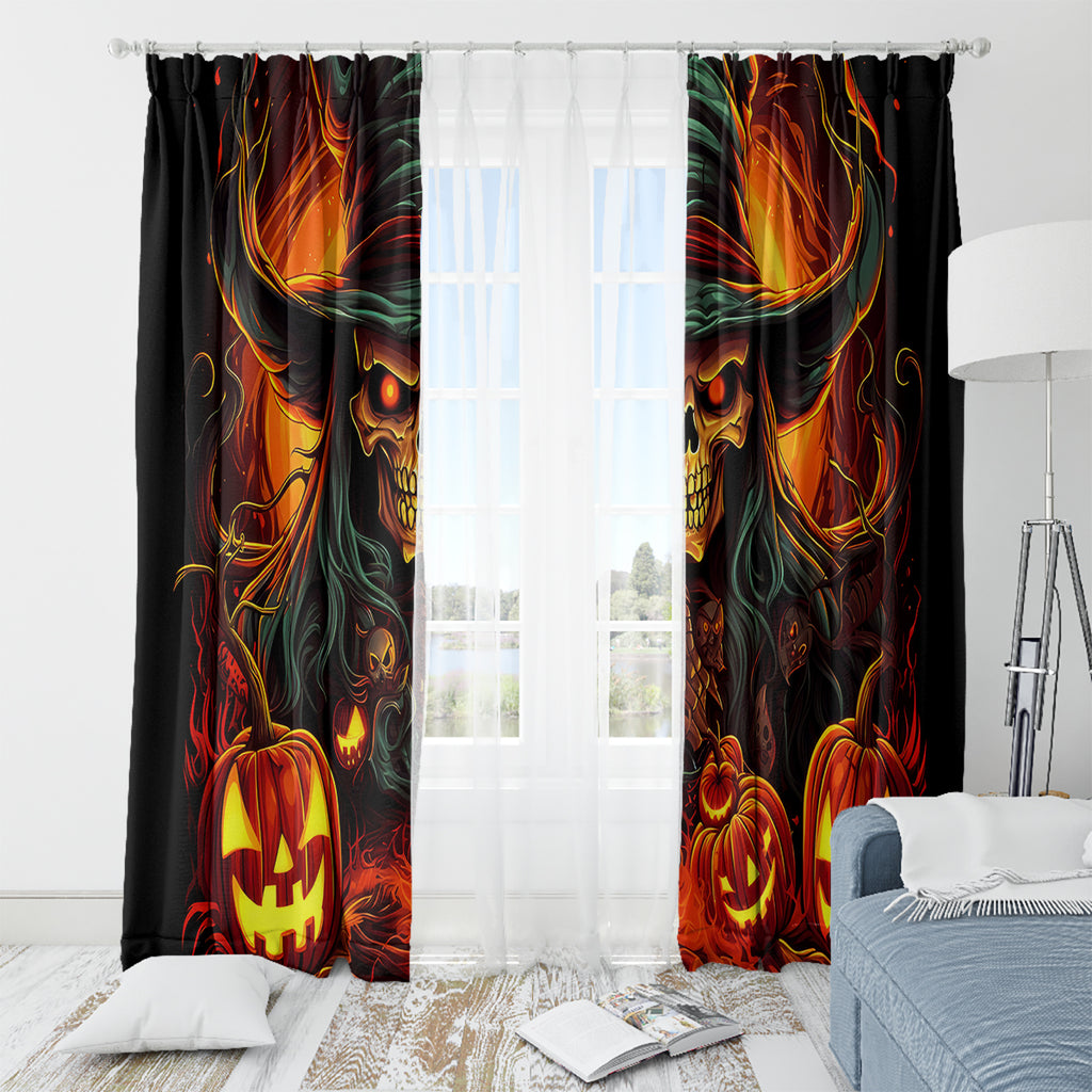 Witch Skull Window Curtain Witches With Hitches