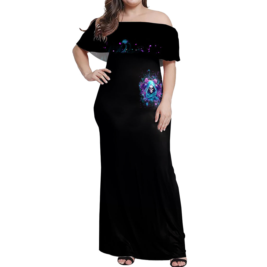 Fairy Skull Off Shoulder Maxi Dress Once Upon A Time I Was Sweet And Innocent And Then Shit Happens
