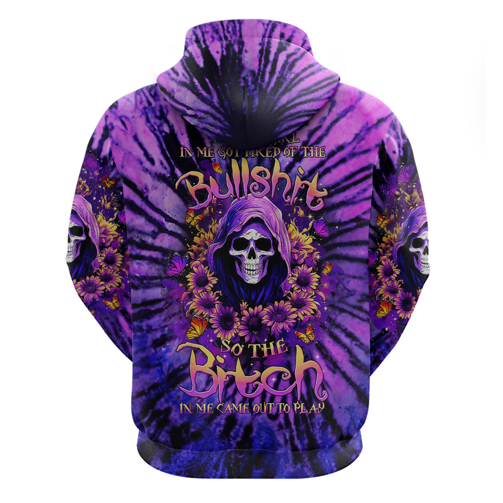 Sunflower Skull Hoodie The Good Girl In Me Got Tired Of The Bullshit