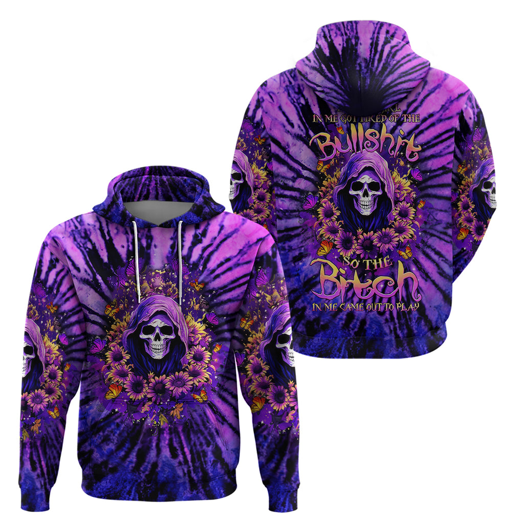 Sunflower Skull Hoodie The Good Girl In Me Got Tired Of The Bullshit