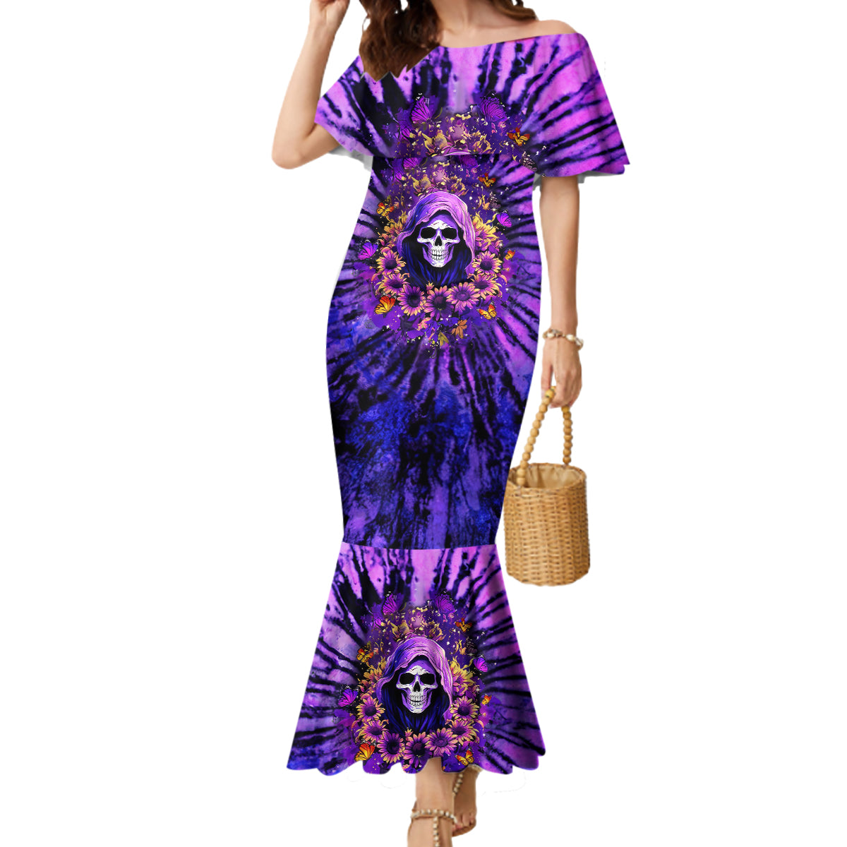 Sunflower Skull Mermaid Dress The Good Girl In Me Got Tired Of The Bullshit