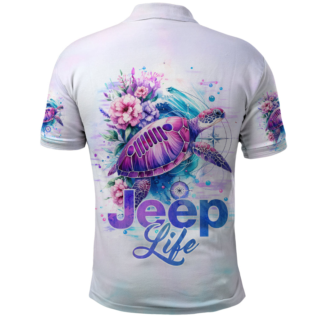 Jeep Life Polo Shirt Sea Turtle Jeep