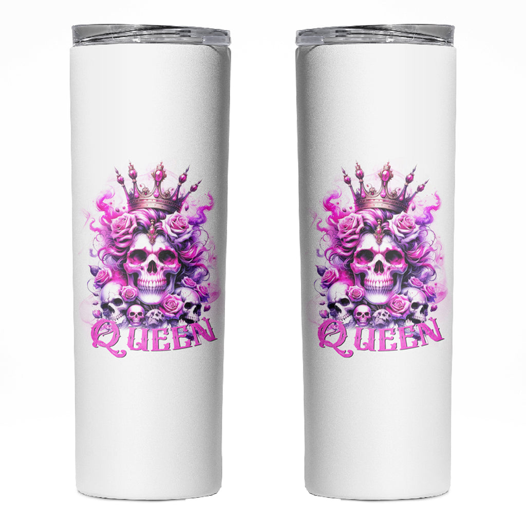 Rose Skull Skinny Tumbler Queen Skull