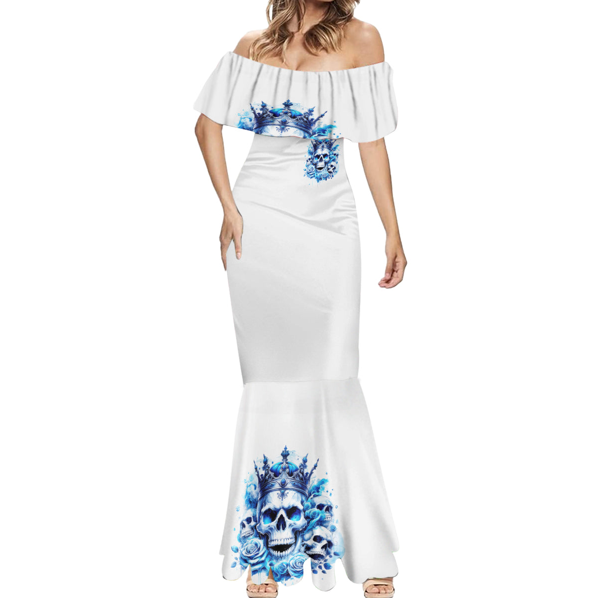 Rose Skull Mermaid Dress King Skull