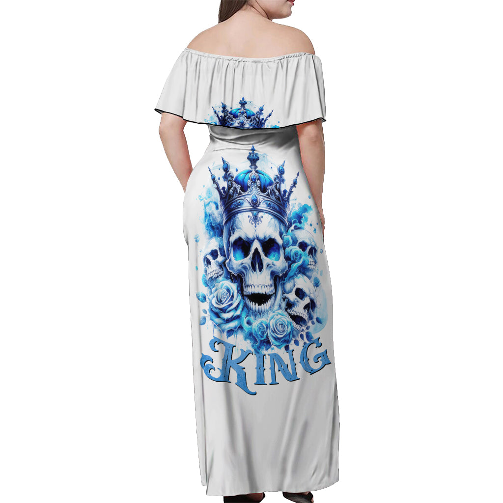 Rose Skull Off Shoulder Maxi Dress King Skull