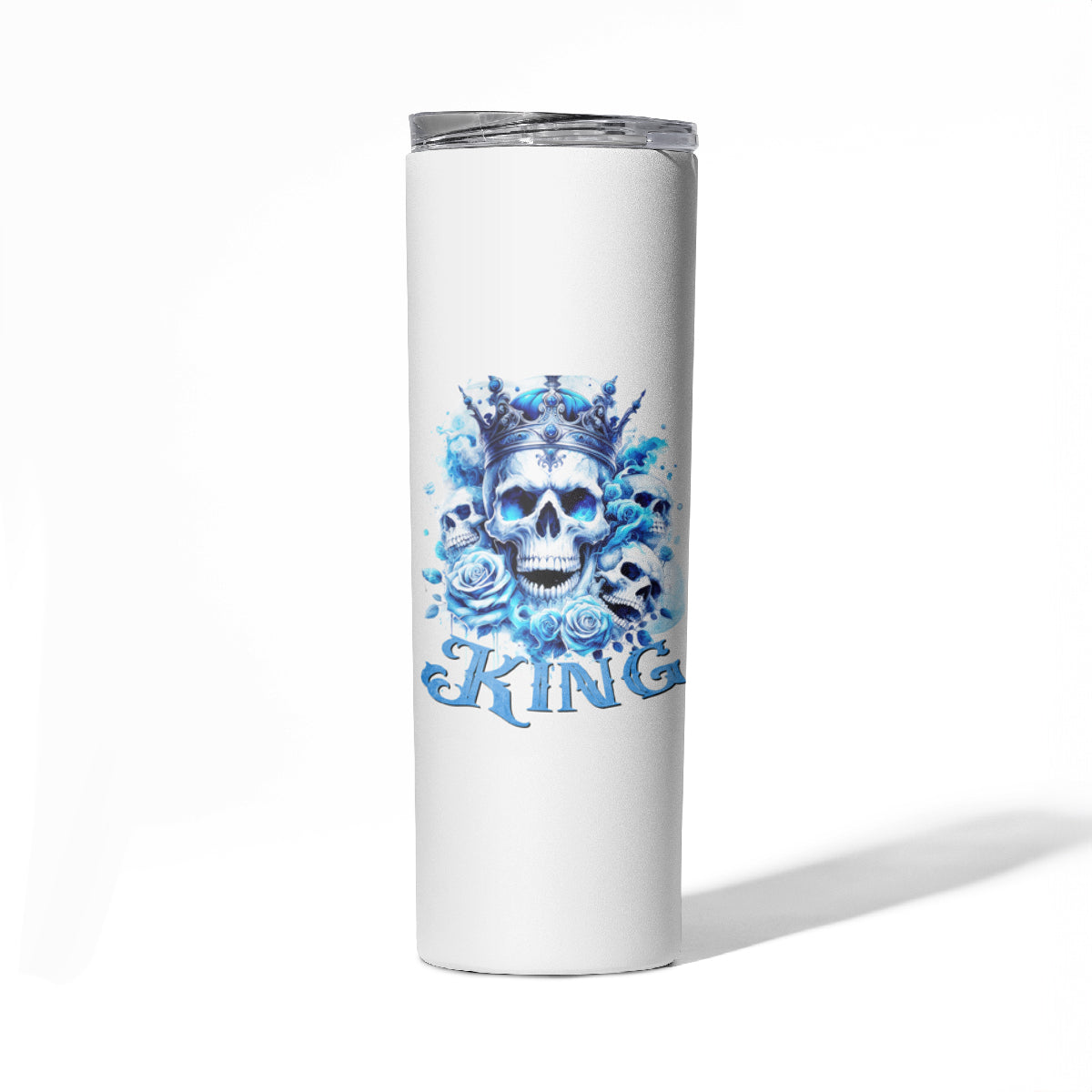 Rose Skull Skinny Tumbler King Skull