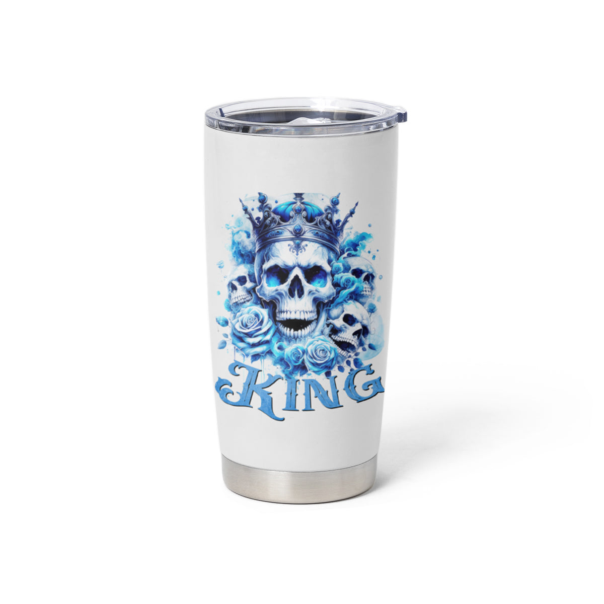 Rose Skull Tumbler Cup King Skull
