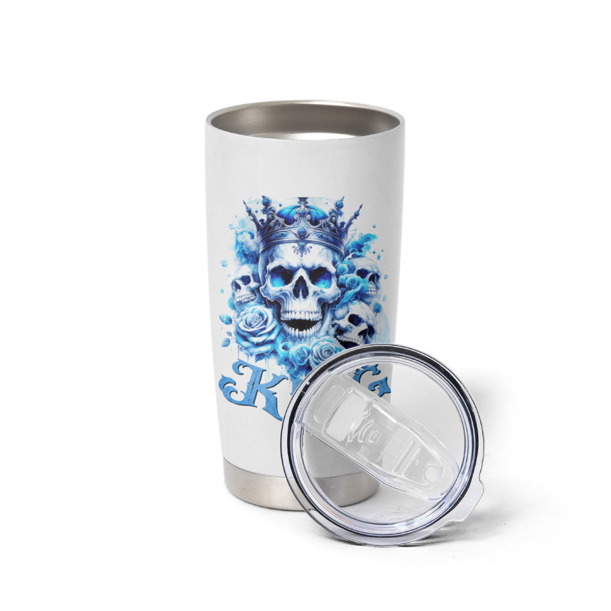 Rose Skull Tumbler Cup King Skull