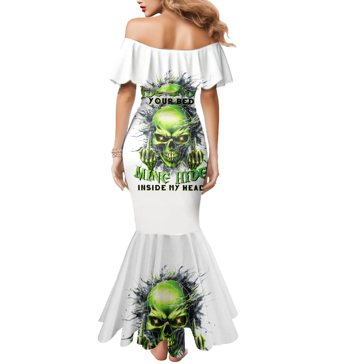 Thunder Skull Mermaid Dress The Demon Hide Under Your Bed Mine Hide Inside My Head