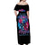 Rose SKull Off Shoulder Maxi Dress Sorry Honey Sarcasm Falls Out Of My Mouth Just Like Stupid Fall From Your
