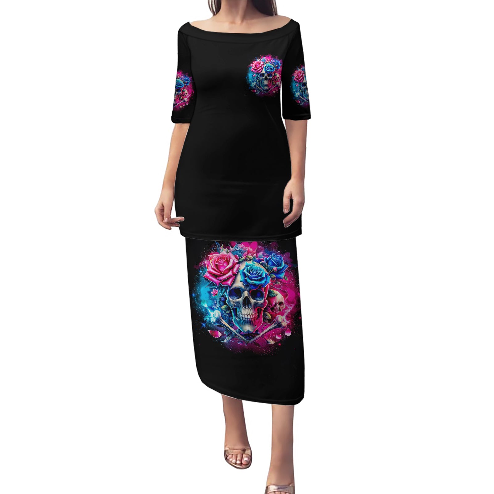 Rose SKull Puletasi Sorry Honey Sarcasm Falls Out Of My Mouth Just Like Stupid Fall From Your