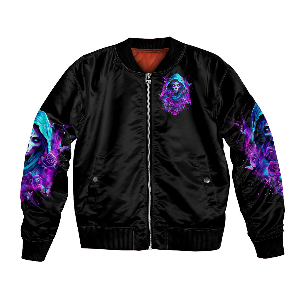 Witch Skull Bomber Jacket I Hold A Beast An Angel And Crazy Lady In Me