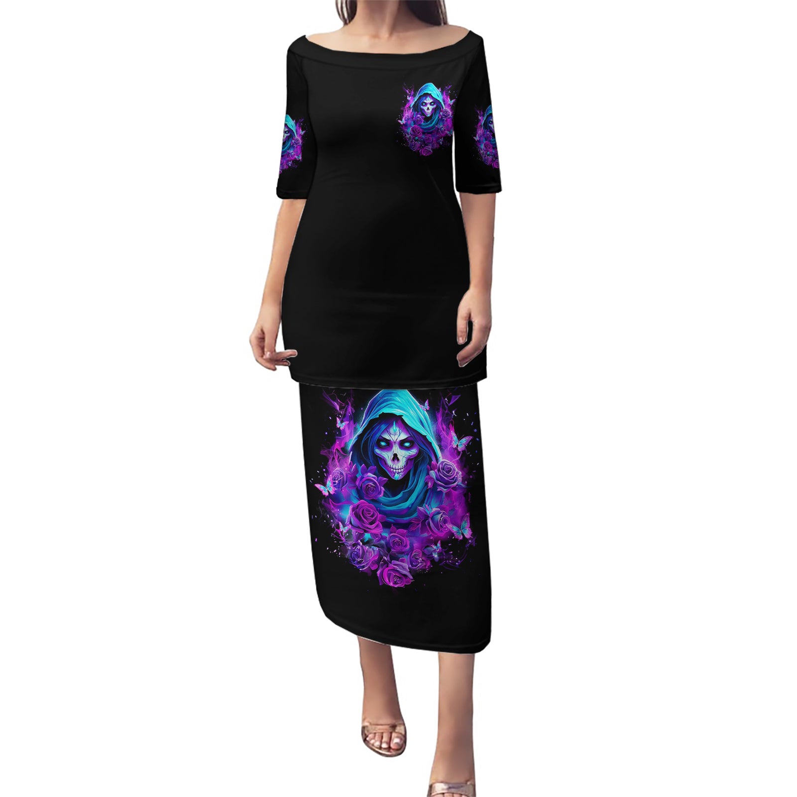 Witch Skull Puletasi I Hold A Beast An Angel And Crazy Lady In Me