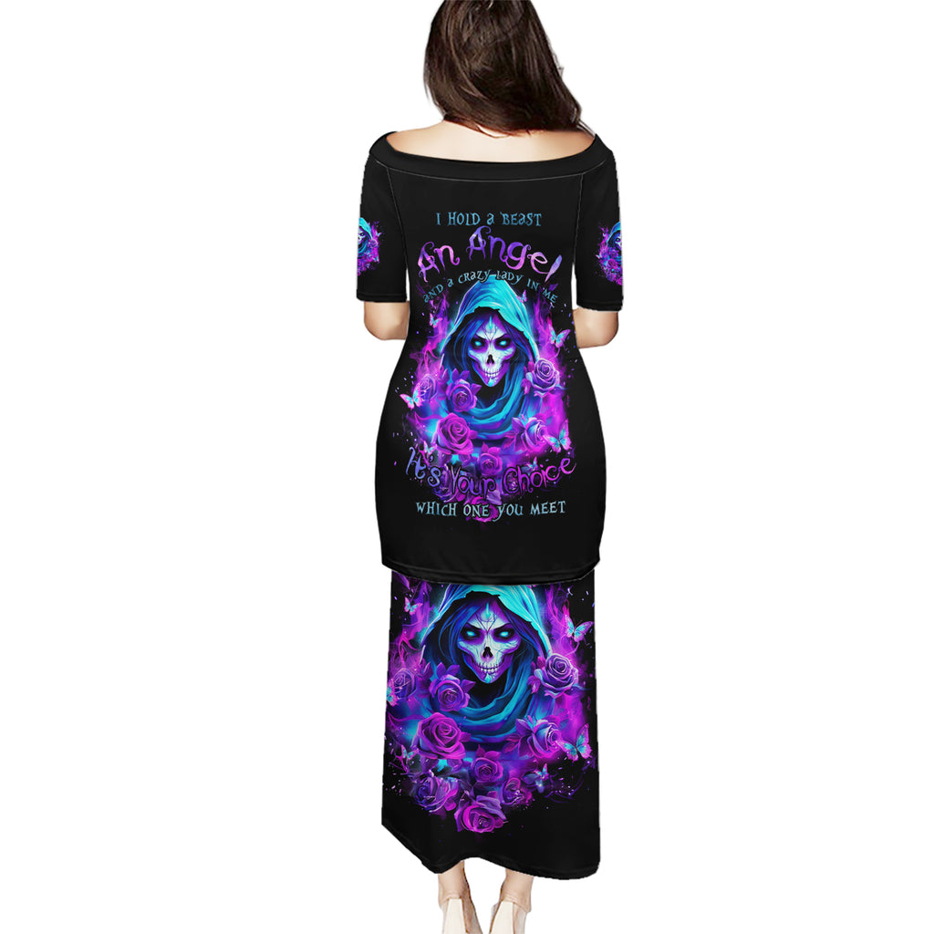 Witch Skull Puletasi I Hold A Beast An Angel And Crazy Lady In Me