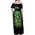 Irish Skull Off Shoulder Maxi Dress Good Girls Drink Wine Badass Girls Thug Beer