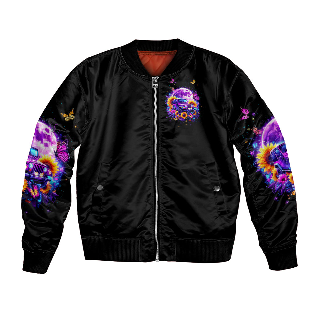 Sunflower Jeep Bomber Jacket Hello Darkness My Old Friend