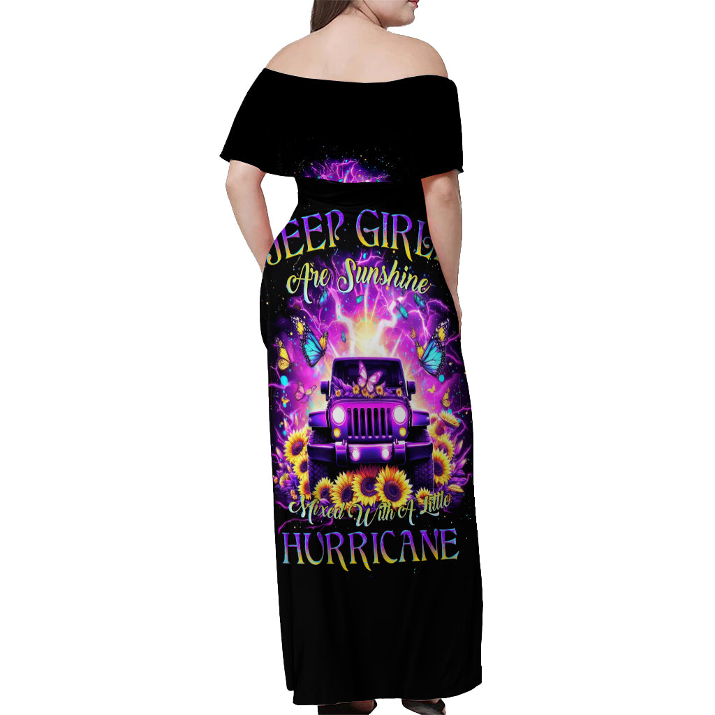 Sunflower Jeep Off Shoulder Maxi Dress Jeep Girl Are Sunshine Mixed With A Little Hurricane