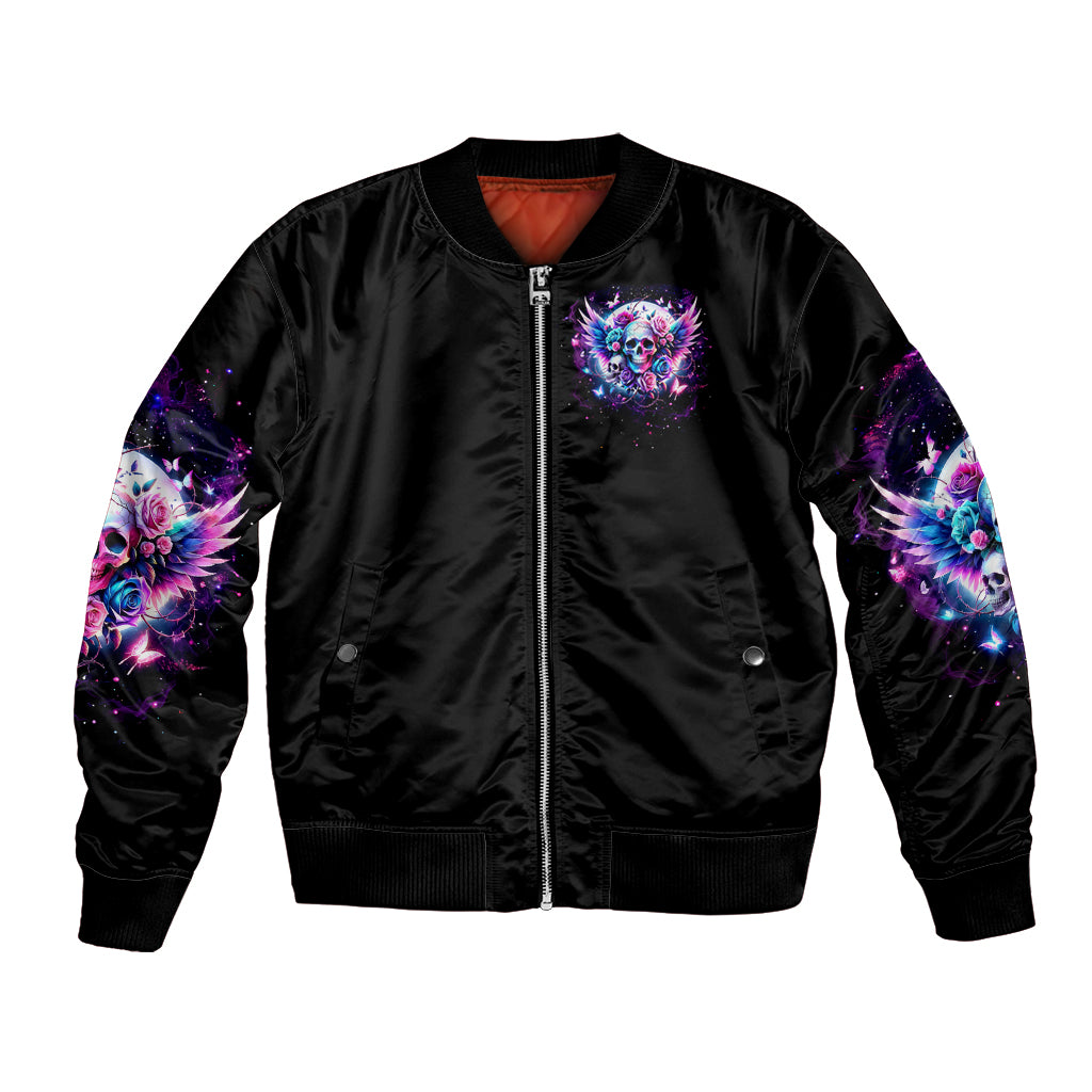 Wings Skll Bomber Jacket I'm A Good Person But Don't Give Me A Reason To Show My Evil