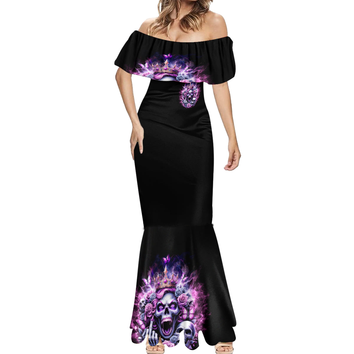 Queen Skull Mermaid Dress Yes I'm A Bitch But Not Yours
