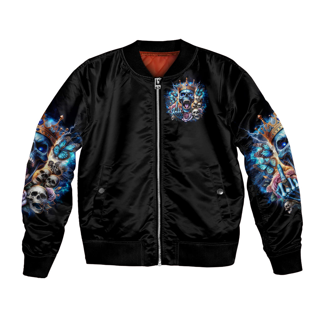 King Skull Bomber Jacket Yes I'm Asshole But Not Yours