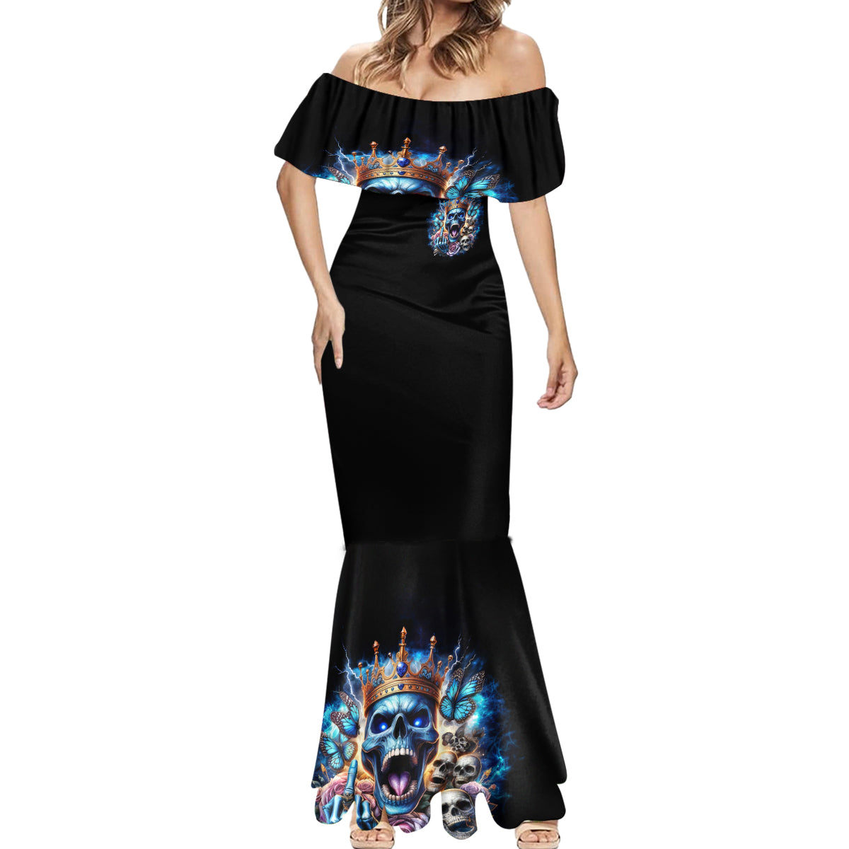 King Skull Mermaid Dress Yes I'm Asshole But Not Yours