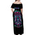 Queen Skull Off Shoulder Maxi Dress Bitch I'm Not A Princess I'm The Fucking Queen