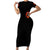 Flame Skull Short Sleeve Bodycon Dress Hello Darkness My Old Friend