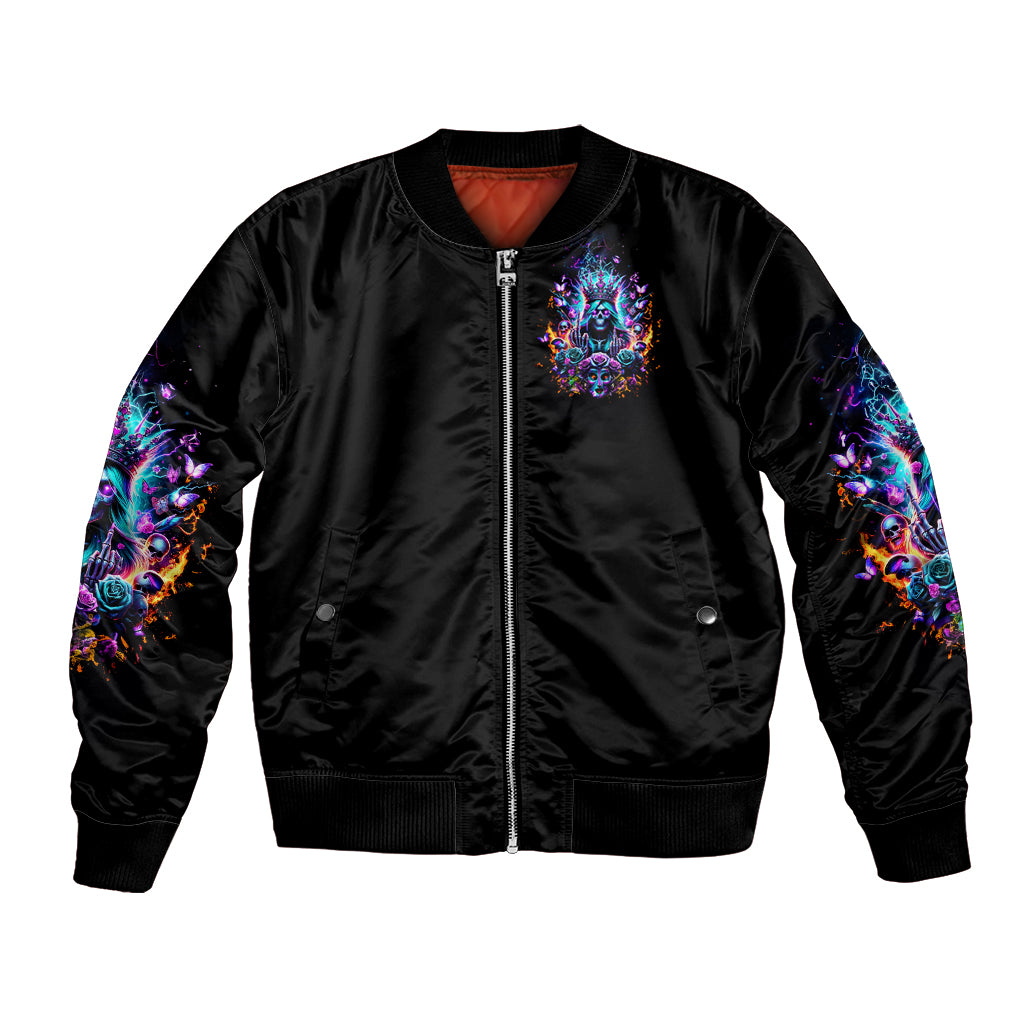 Queen Skull Bomber Jacket Bitch I'm Not A Princess I'm The Fucking Queen