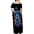 Queen Skull Off Shoulder Maxi Dress Bitch I'm Not A Princess I'm The Fucking Queen