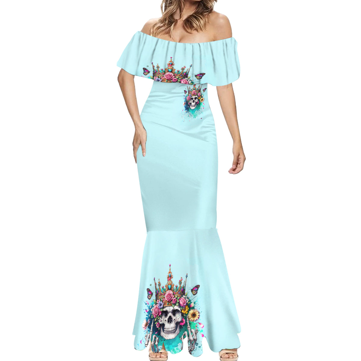 Skull Fairy Mermaid Dress Bitch I'm Not A Princess I'm The Fucking Queen