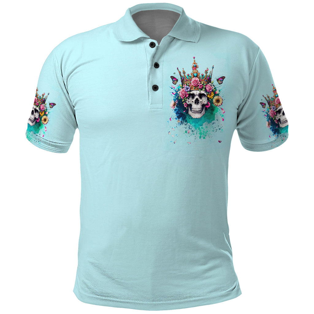 Skull Fairy Polo Shirt Bitch I'm Not A Princess I'm The Fucking Queen