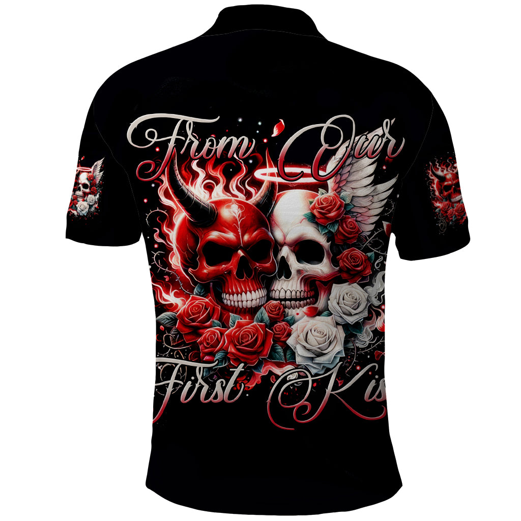Couple Skull Polo Shirt From Our First Kiss