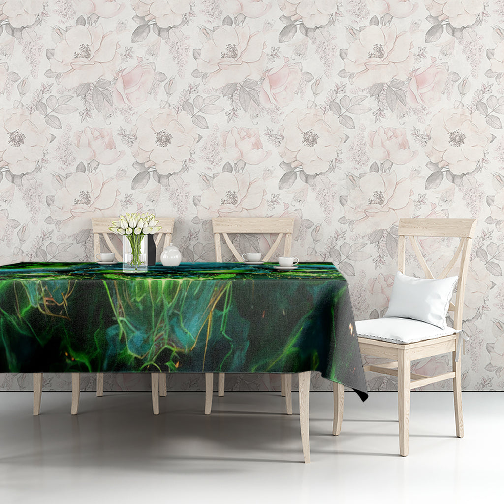 Flame Skull Tablecloth I'm Never Alone My Demons Are Wit Me 24/7