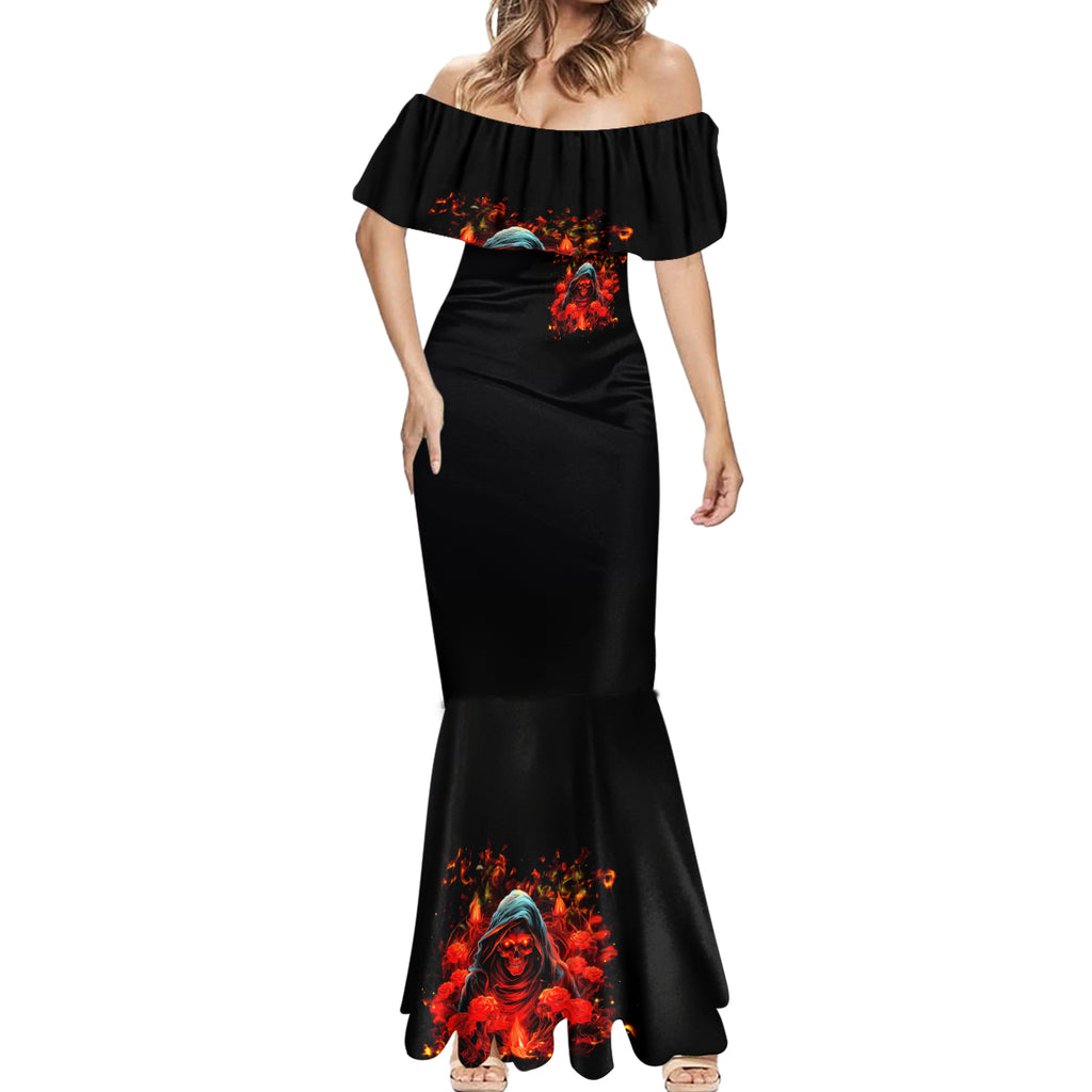 Rose Skull Mermaid Dress Iam Sweet Girl But If You Piss Me Off