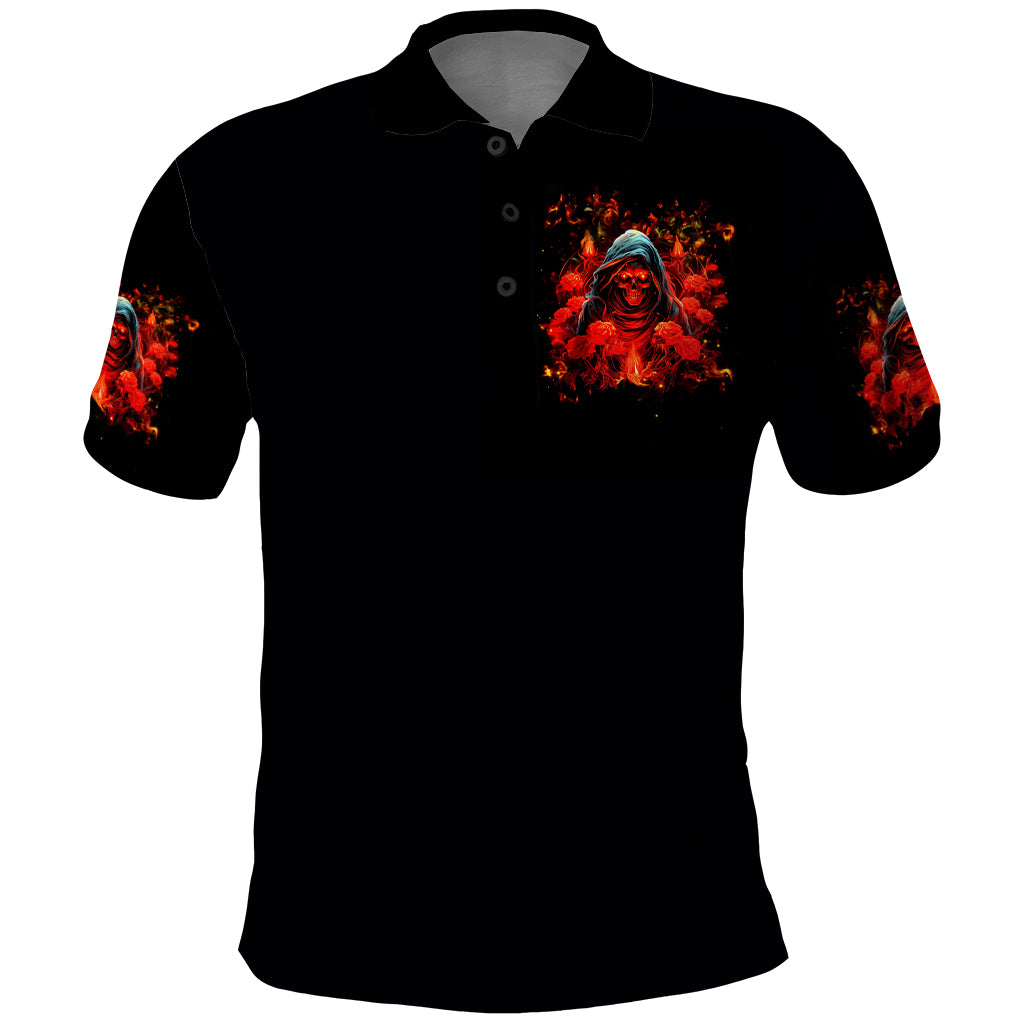 Rose Skull Polo Shirt Iam Sweet Girl But If You Piss Me Off