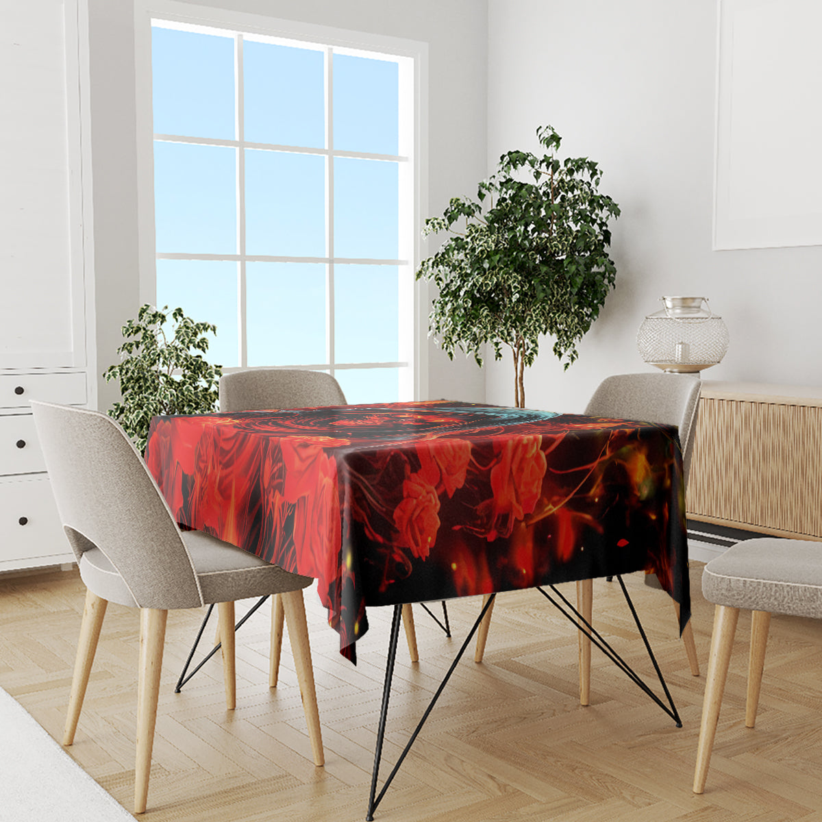 Rose Skull Tablecloth Iam Sweet Girl But If You Piss Me Off