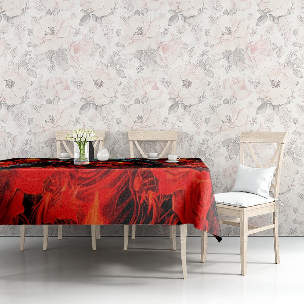 Rose Skull Tablecloth Iam Sweet Girl But If You Piss Me Off
