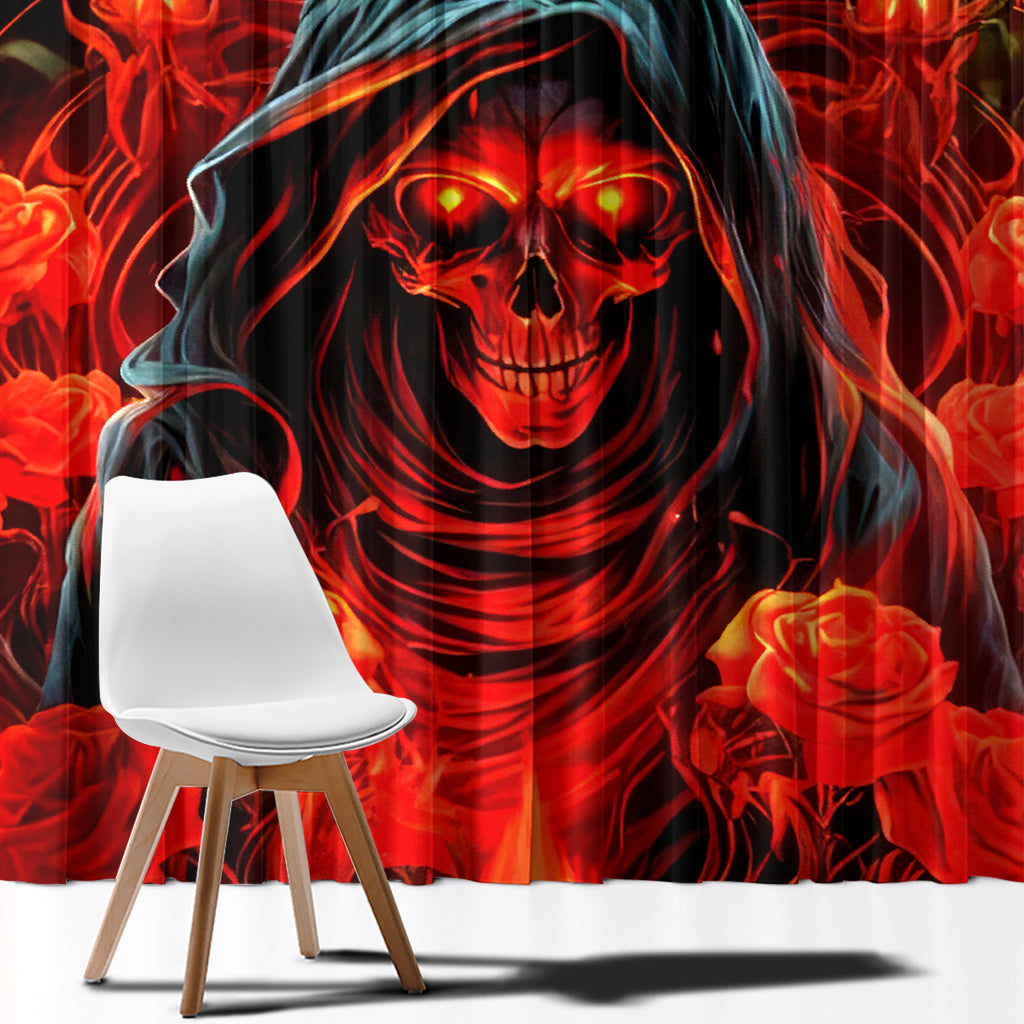 Rose Skull Window Curtain Iam Sweet Girl But If You Piss Me Off