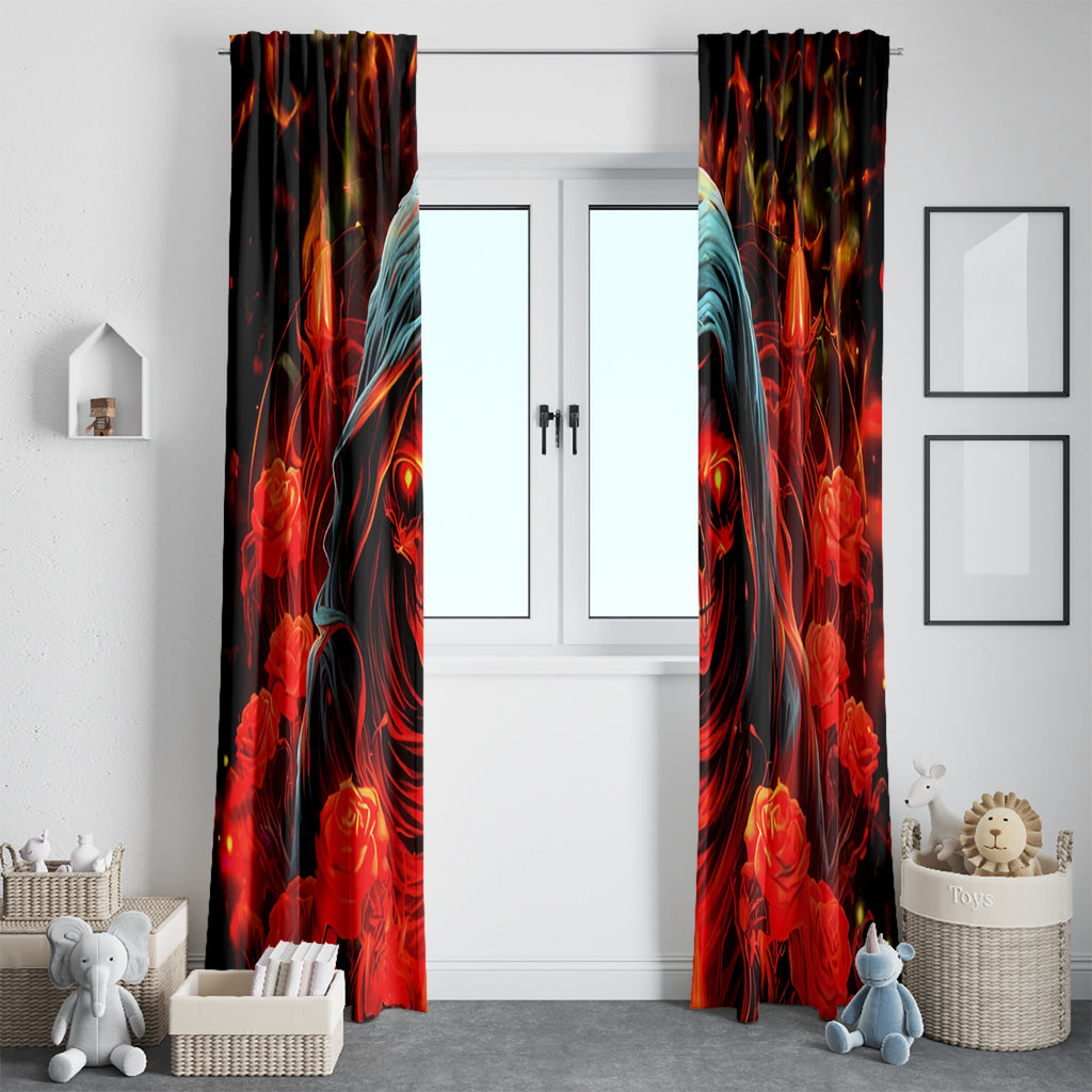 Rose Skull Window Curtain Iam Sweet Girl But If You Piss Me Off