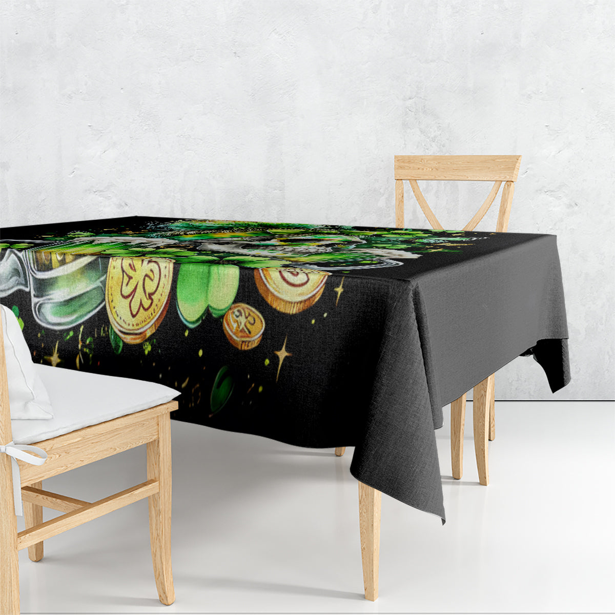 Irish Skull Tablecloth Drink Up Bitches