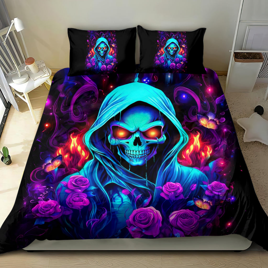 Rose Skull Bedding Set Just So We Are Clear I'm Not Afraid Of You