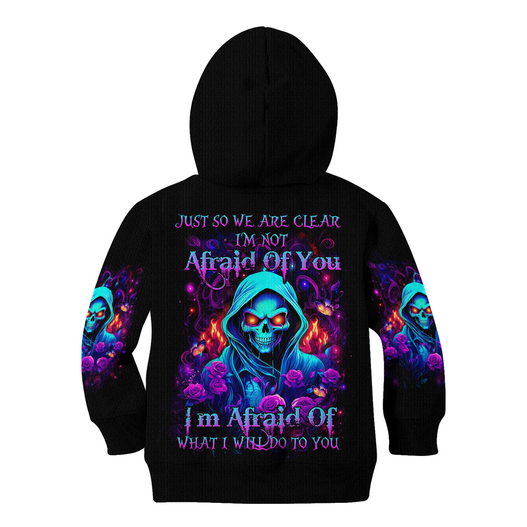 Rose Skull Kid Hoodie Just So We Are Clear I'm Not Afraid Of You