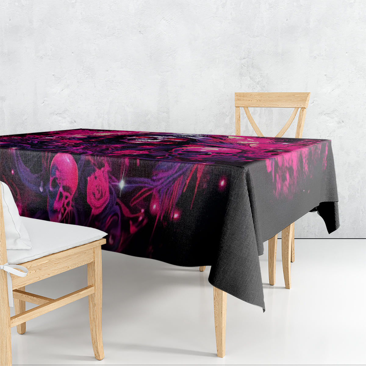 Rose Skull Tablecloth Stuck Between IDK IDC And IDGAF