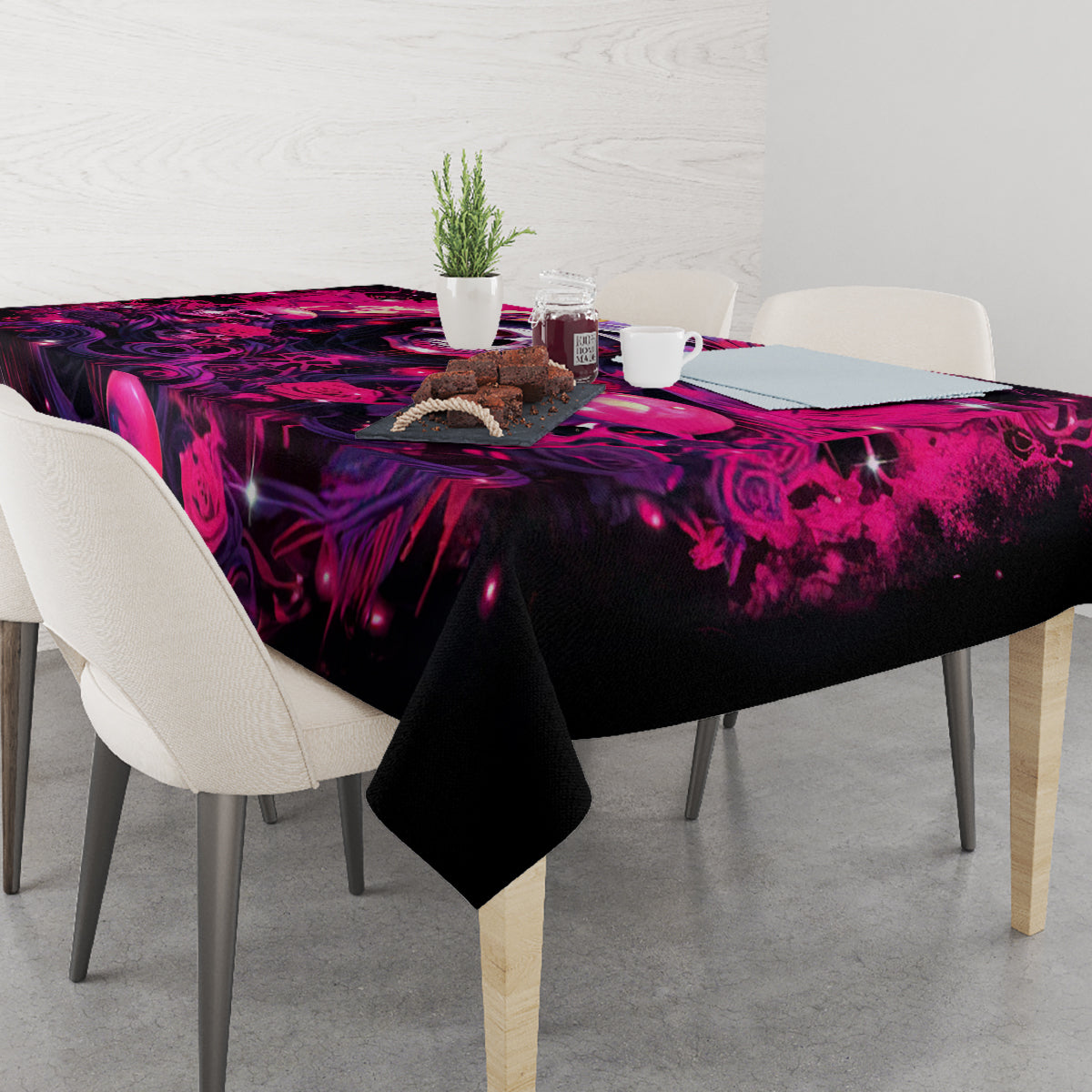Rose Skull Tablecloth Stuck Between IDK IDC And IDGAF