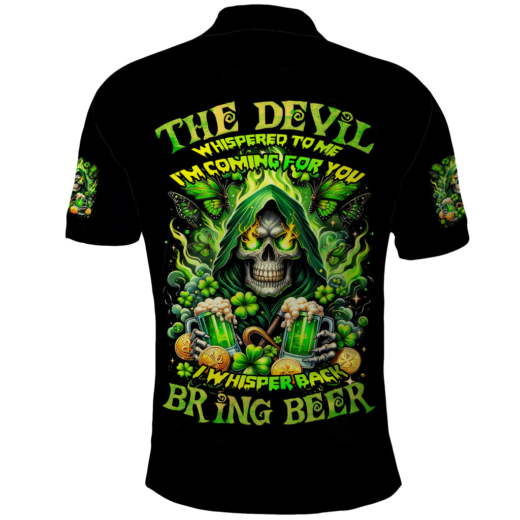 Irish Skull Polo Shirt The Devil Whispered To Me I'm Coming For You